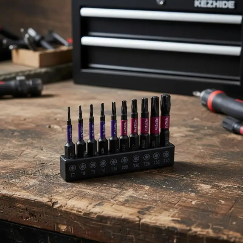 10Piece Impact Drill Bit Set S2 Steel Magnetic Rust Proof For Power Tools Multi Purpose For Construction And Repair