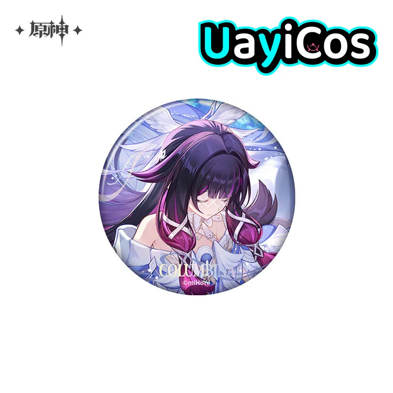 

Брелок-значок Genshin Impact с персонажами Колумбина, Сэндрон, Варка, цветная бумажная картина, аниме-фигурка, игровая игрушка, подарки для детей