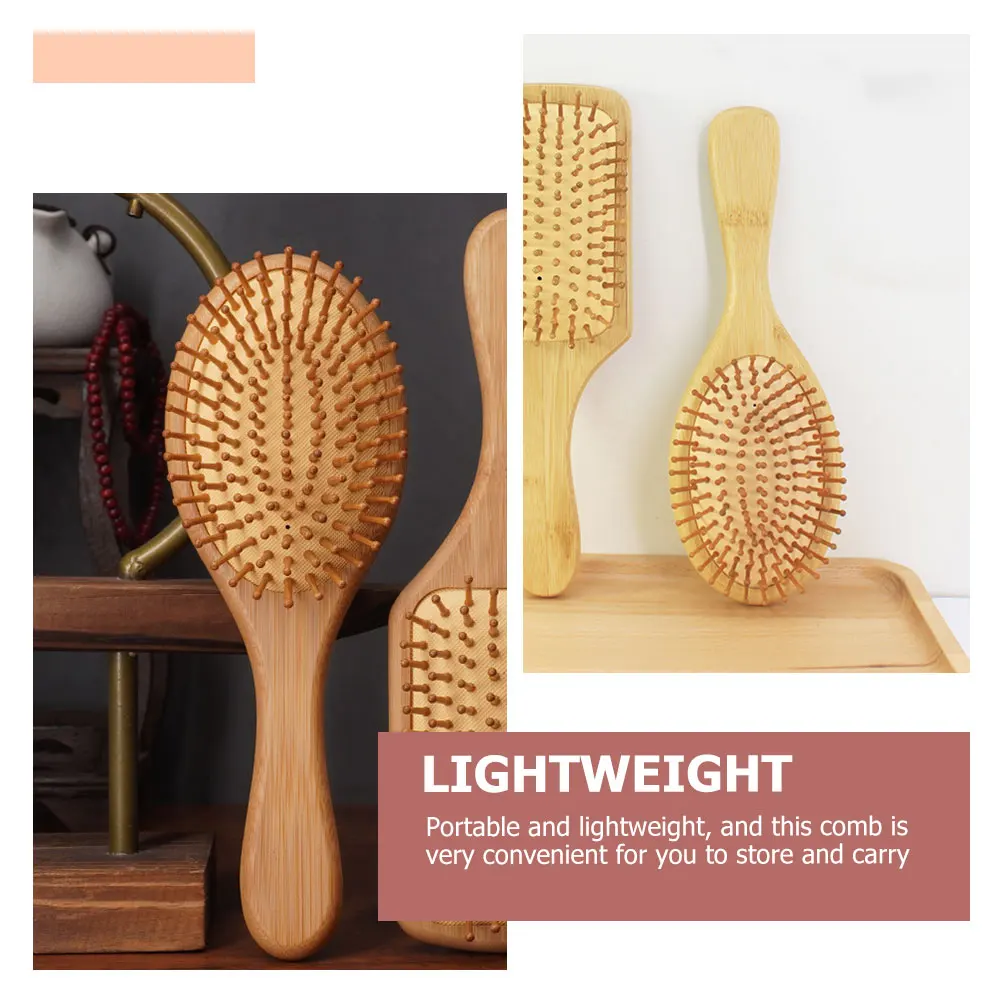 

4pcs Women Tool For Women Head Massage Tool Lightweight Hair Bamboo Comb Travel Gift Set Bamboo Comb Hair Care