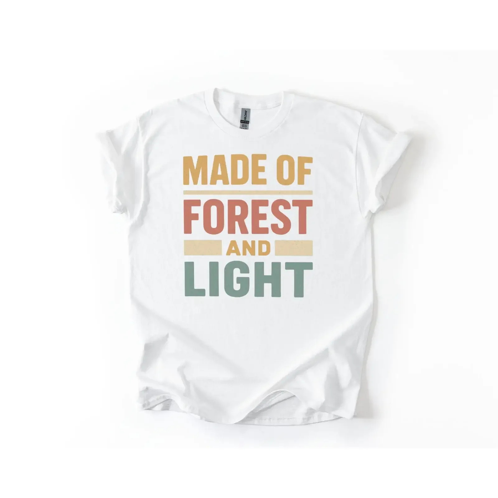 Made of Forest and LighT T Shirt for Nature Lovers Mindful Souls vintage Washed Versatile Breathable Top For Everyday Wear