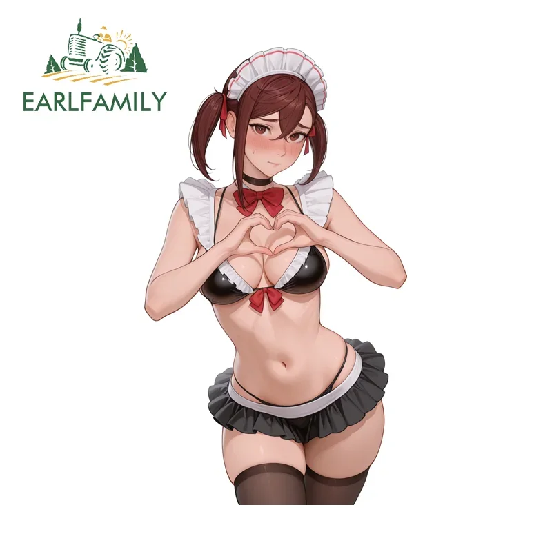 

EARLFAMILY Наклейка на автомобиль с Аясе Момо из аниме, милые граффити-декали для зеркала заднего вида и шлема, автомобильные товары, индивидуальная печать