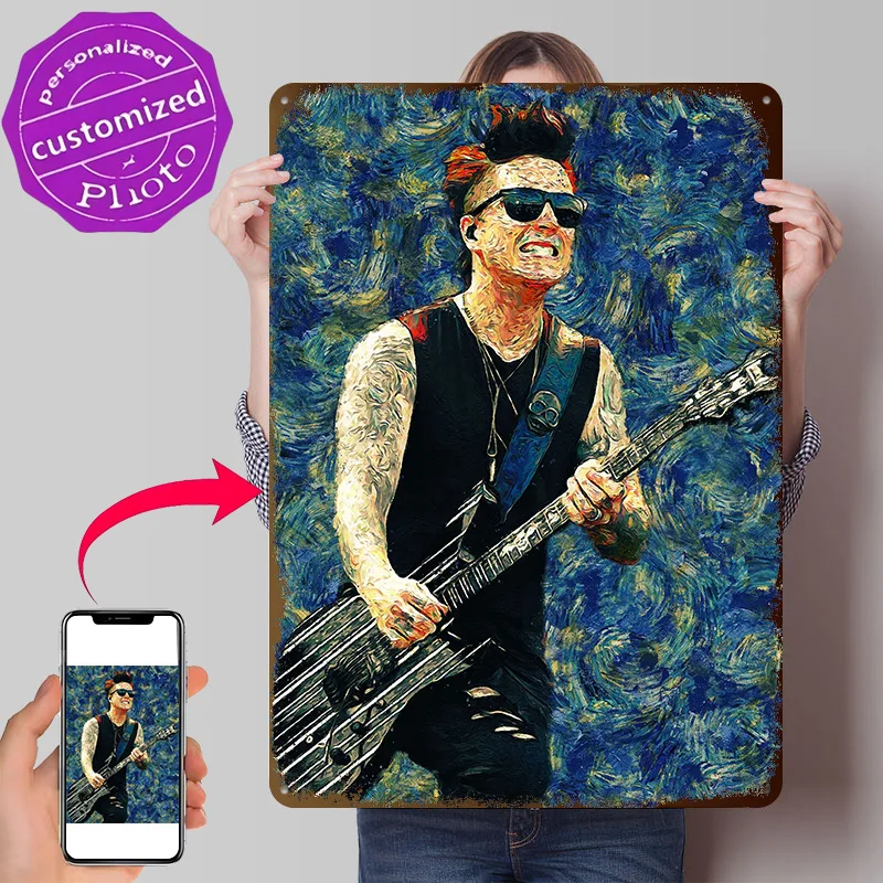 Synyster Gates Metal Poster Perfect Gift for Fans Lovers Personalized Wall Art Metal Sign for Decor Room Decoration Gaming House