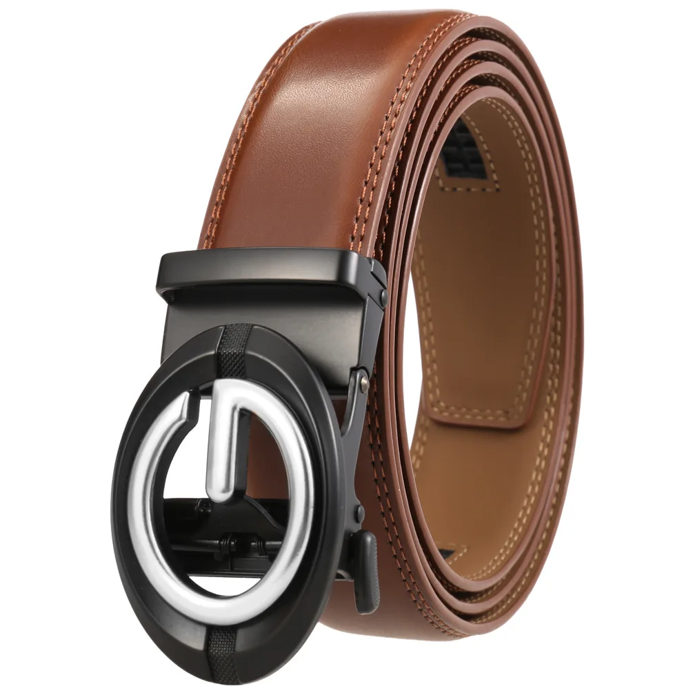 

New Designer Automatic Buckle Cowhide Leather men's belt Fashion Luxury belts for men high quality leather belt LY136-222889-2