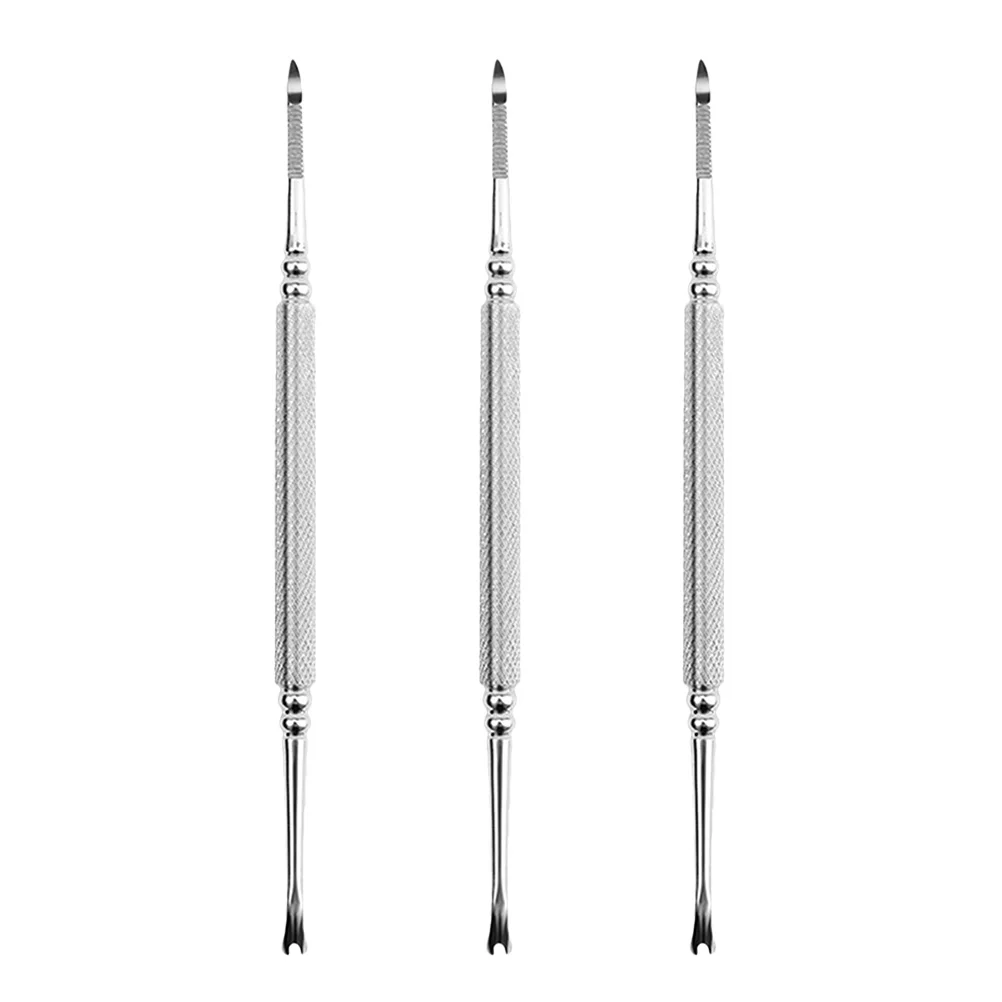 3 قطعة أدوات مانيكير مزيل بشرة الأظافر مجموعة إزالة الجلد الميت تصميم أنيق طويل الأمد شوك الجلد الميت الصلب