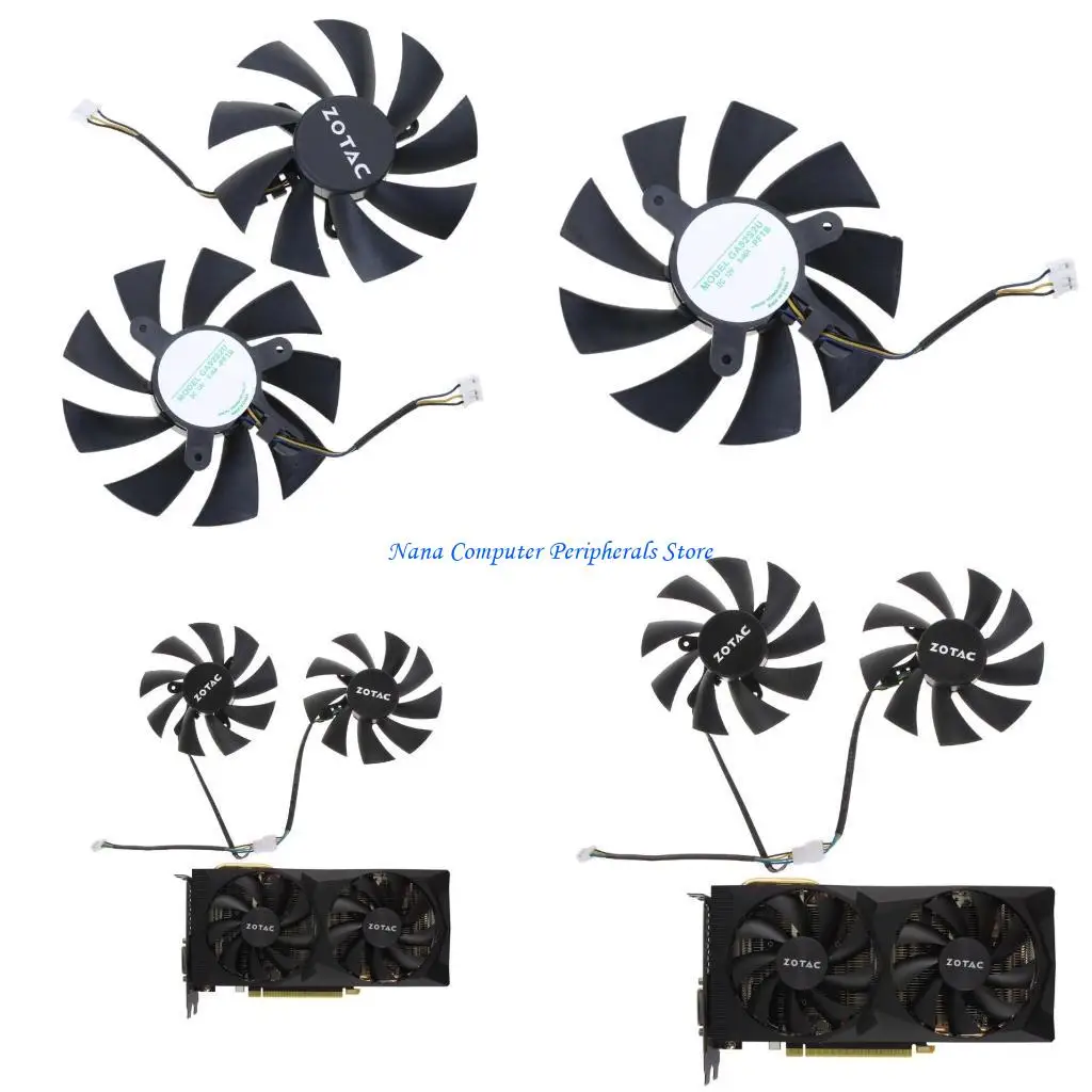 

F68C шт. 12 В 4 контакта 0,35 А охлаждающий видеовентилятор для видеокарты для Zotac RTX2060 2060 SUPER
