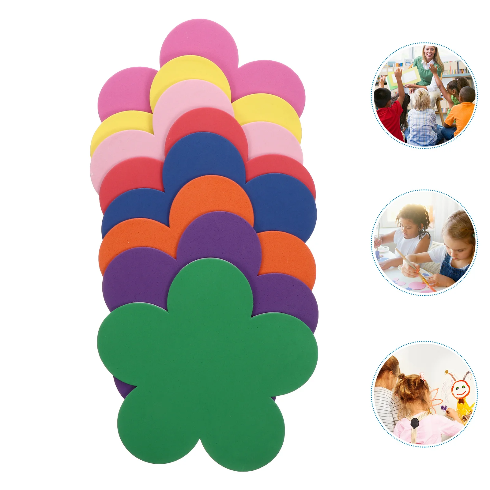 

40Pcs Flower Stickers Reward Sticker for Adhesive Sticker for Classroom Scrapbook Craft Decoration Praise Stickers
