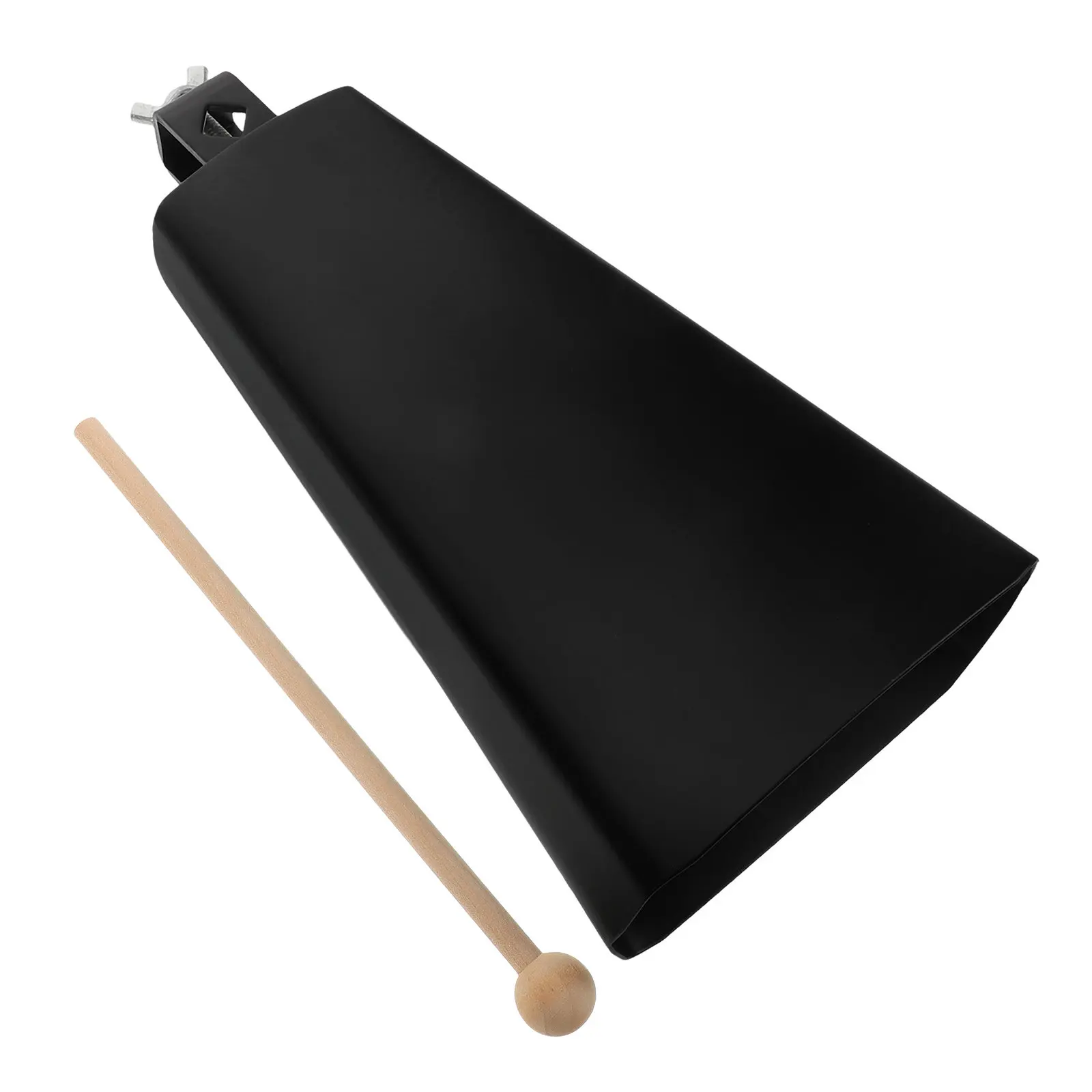 1Set Metal Cowbell Instrument with Stick Versatile Hand Percussion Cowbell for Beginners Drum Sets Band Practice Music Education
