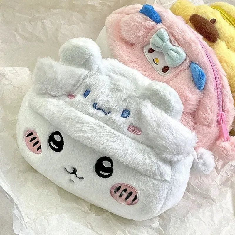 Chiikawa ตุ๊กตาดินสอกระเป๋า Kawaii การ์ตูน Usagi เปลี่ยนเป็นอะนิเมะ My Melody สไตล์กระเป๋าเครื่องเขียนนักเรียนกล่องของขวัญ