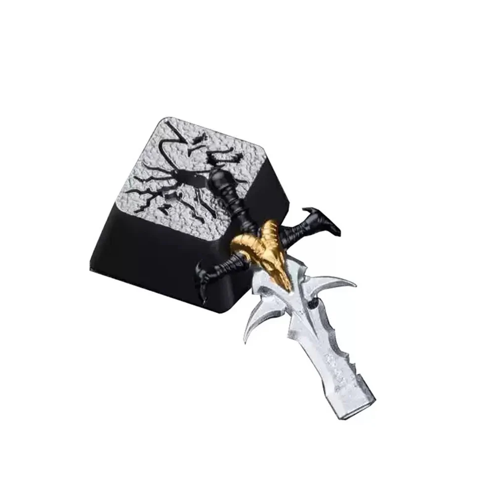 Gaming Keycaps Mechanical Keyboard Metal Keycap 3D Backlit Aluminum Keycaps  For Dota Frostmourne Sword ESC OEM Backlight Caps
