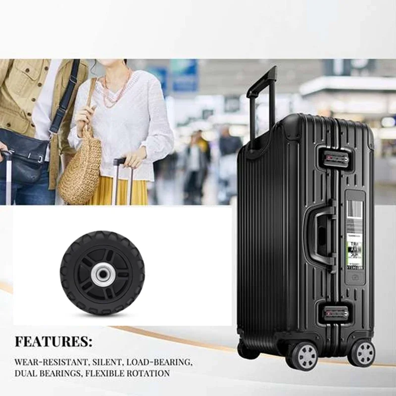 Suitcase Wheels 1 Pair of Luggage Suitcase Spare Wheels Parts Axles Deluxe Repair Deluxe Repair Tool Casters
