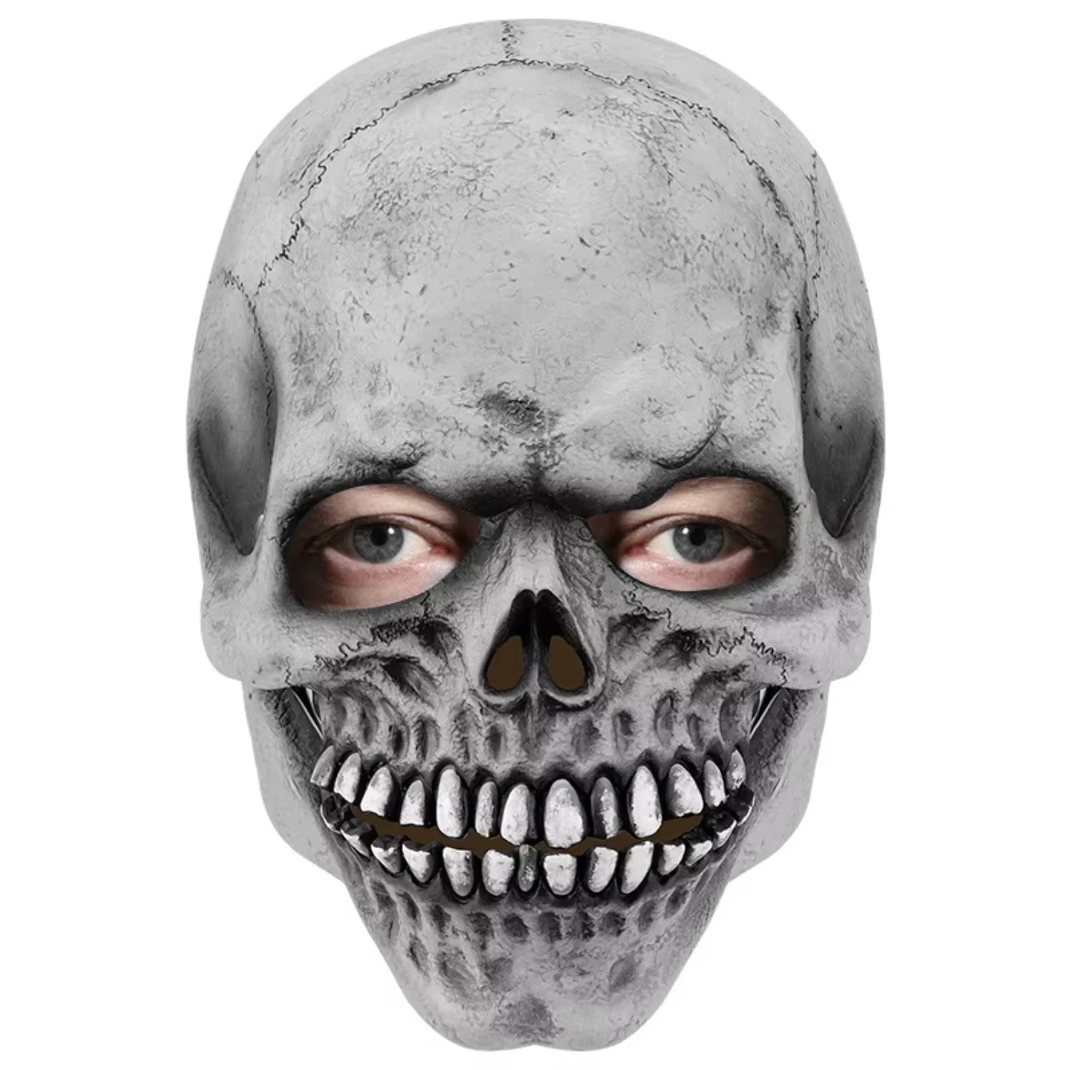 

1pcs Halloween horror masks with Scary teeth and glowing eyes Mask Bar dance party Cosplay latex headgear party novelties