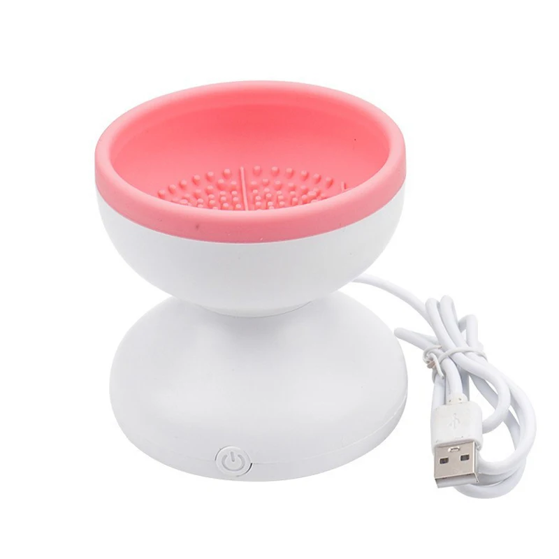Detergente per pennelli per trucco, strumento di bellezza Soffio per cipria Beauty Egg Scatola per pulizia profonda, Scrubber automatico per pennelli ad asciugatura rapida USB