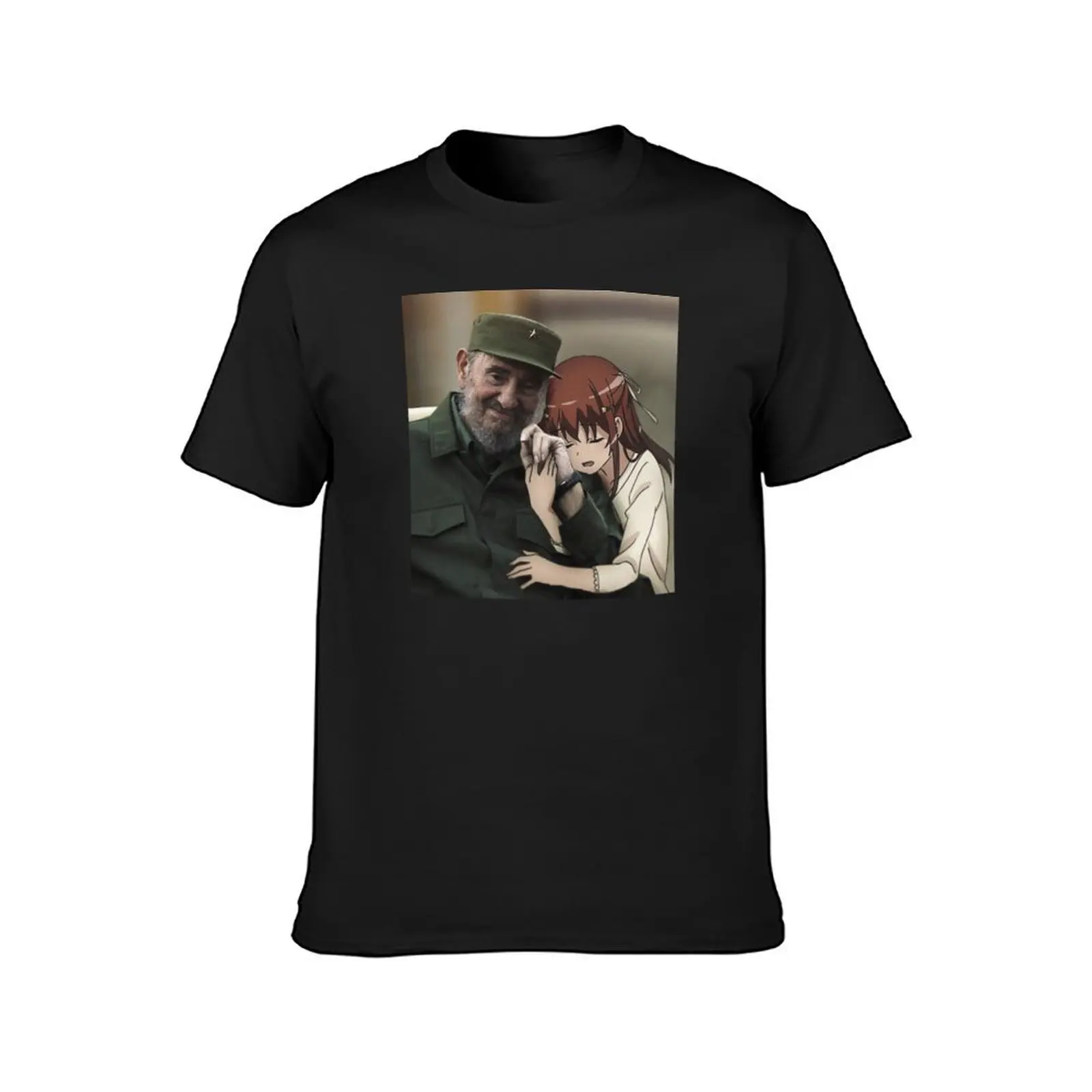 Fidel and his Waifu Tomoyo Kanzaki T-Shirt anime clothes blacks slim fit t shirts for men