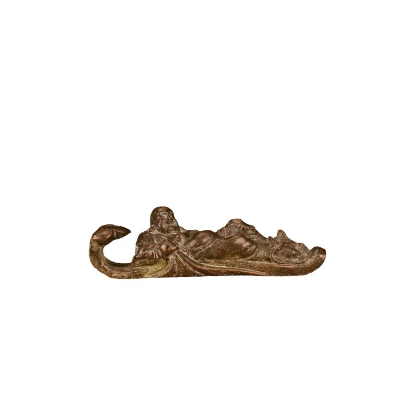 Antique Collectible Bronze Ornament, Alloy Maitreya Buddha Decorative Craft