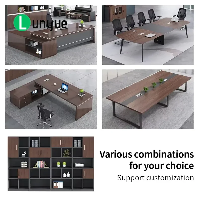 Modern Conference Table for 6 8 10 Person Meeting Room Office Desk Large Business Workstation Furniture Professional