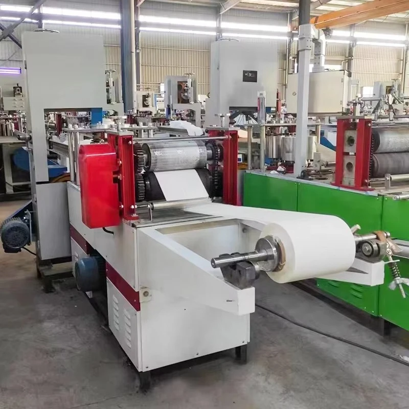 Industrial High-Speed Automatic Multi-Function Printing Embossing Napkin Tissue Paper Making Machine  Napkin Making Machine