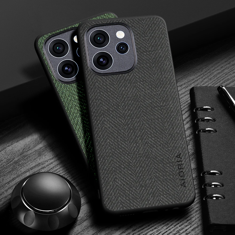 Hülle für Oppo Reno15 Pro Max. Leichte, langlebige Lederhülle mit Holzmaserung für Reno15 F