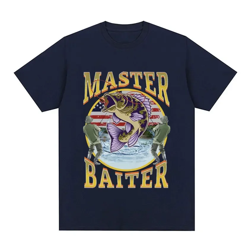 Funny Master Baiter Fishing Parody T-Shirt Summer Men Women Clothing Fashion T Shirts Cotton Short Sleeve Oversized T-shirt Tops