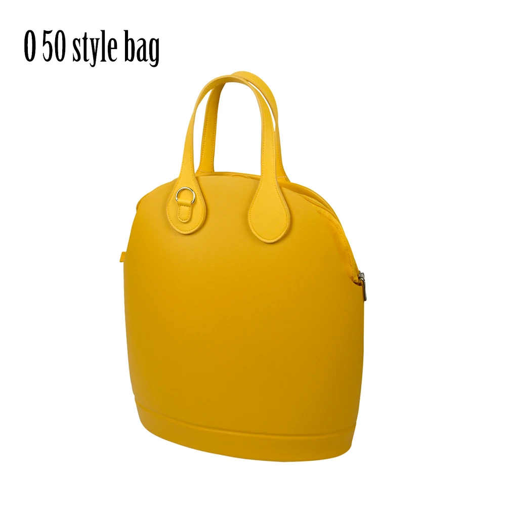 New Obag 50 Body with Canvas Inner Pocket Flat Short 45cm Leather Handles Women ladies Handbag Tote Shoulder O 50\' Bag