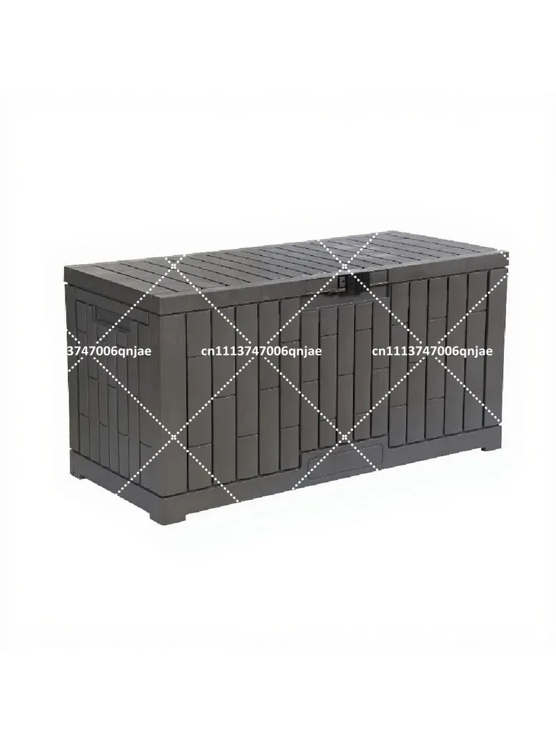 Waterproof Outdoor Storage Box Patio Garden Cabinet with Lock Hole Large Capacity Dustproof Multi-Use Organizer
