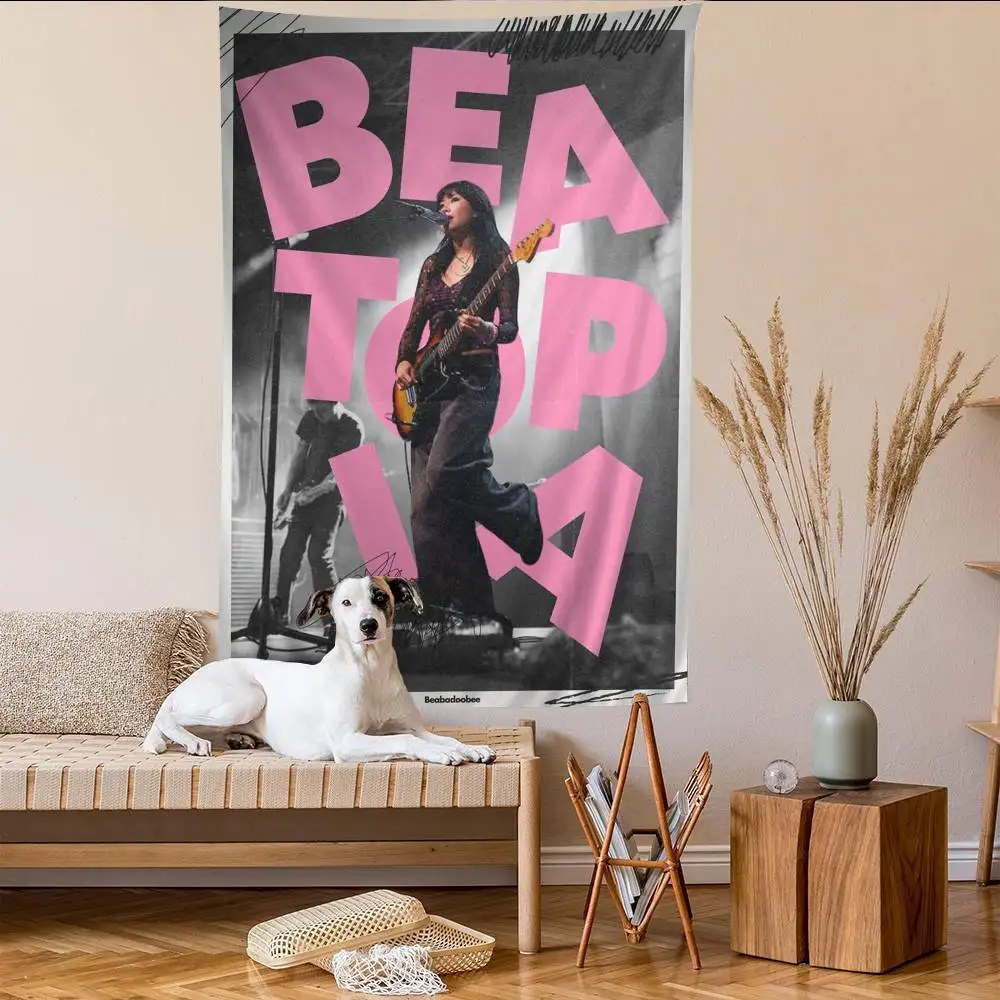 Singer B-Beabadoobee Anime Tapestry Hippie Flower Wall Carpets Dorm Decor Cheap Hippie Wall Hanging