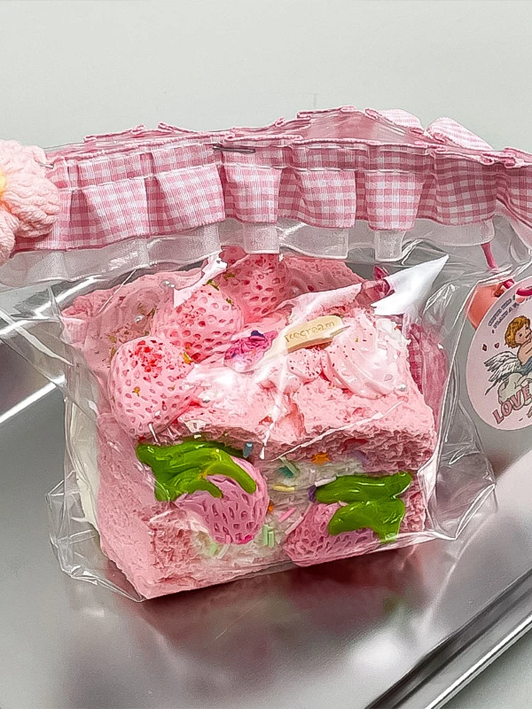 Silicoco Dessert Series Strawberry Cake Mud Squishy Toy Soft Squeeze Fidget Creamy Slow Rebound Anti‑anxiety  #Nulala200030