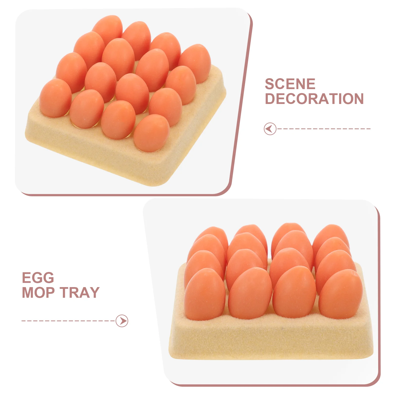 Kitchen Accessories Imitation Eggs Toys Tiny Tray for House Holder Miniature Food