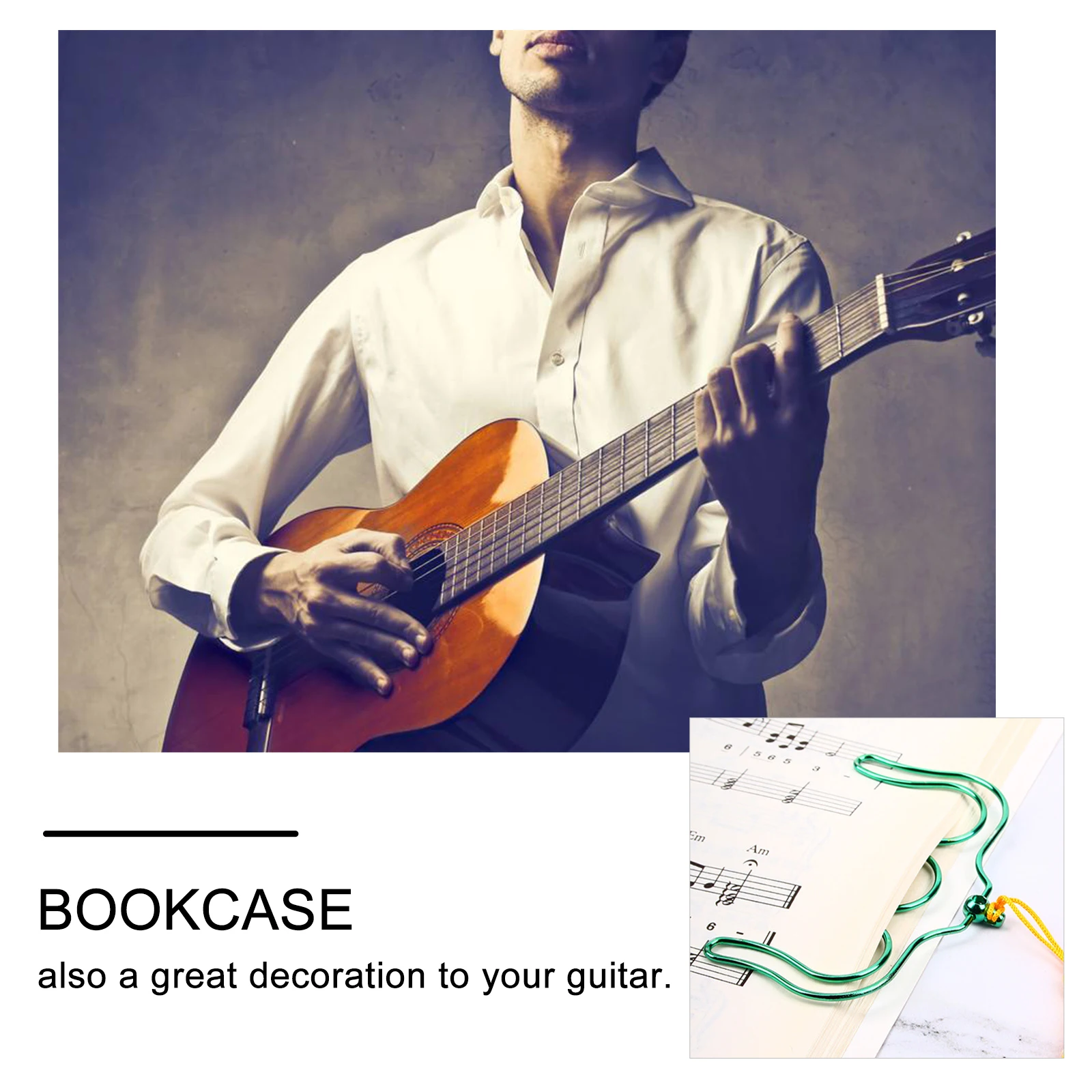 

Music Book Holder Paper Clips Notes Metal Memo Keyboard Message Clamps for Reading