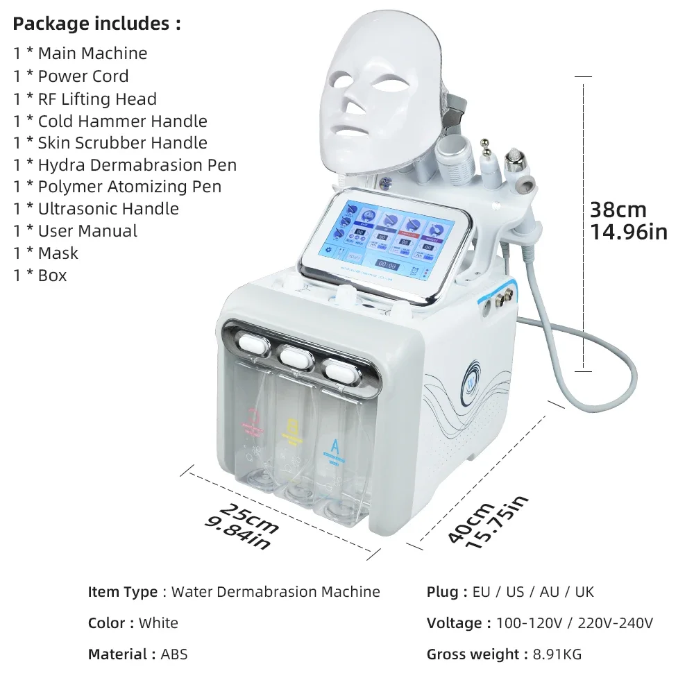 Missheart Professional Beauty Facial Machine Hydra Aqua Устройство для глубокой очистки кожи (быстрая доставка в ЕС/Великобритании/США)