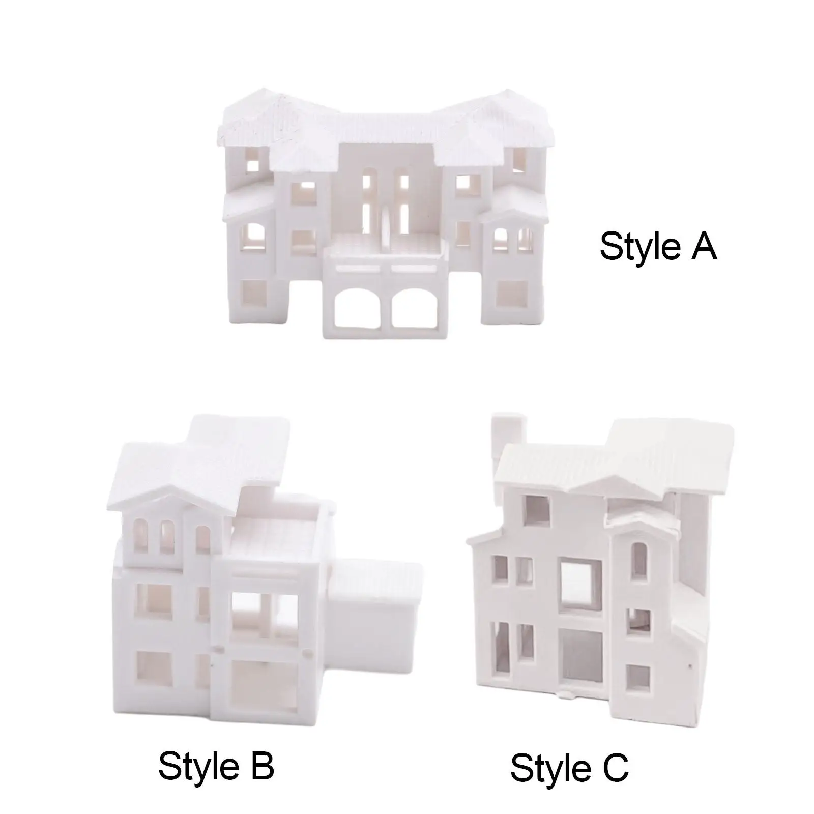 Miniatuur Huis Villa's 1/500 Poppenhuis Trein Gebouw Parkeertreinen Accessoires Scènes Zandtafel Landschap Layout Ornamenten