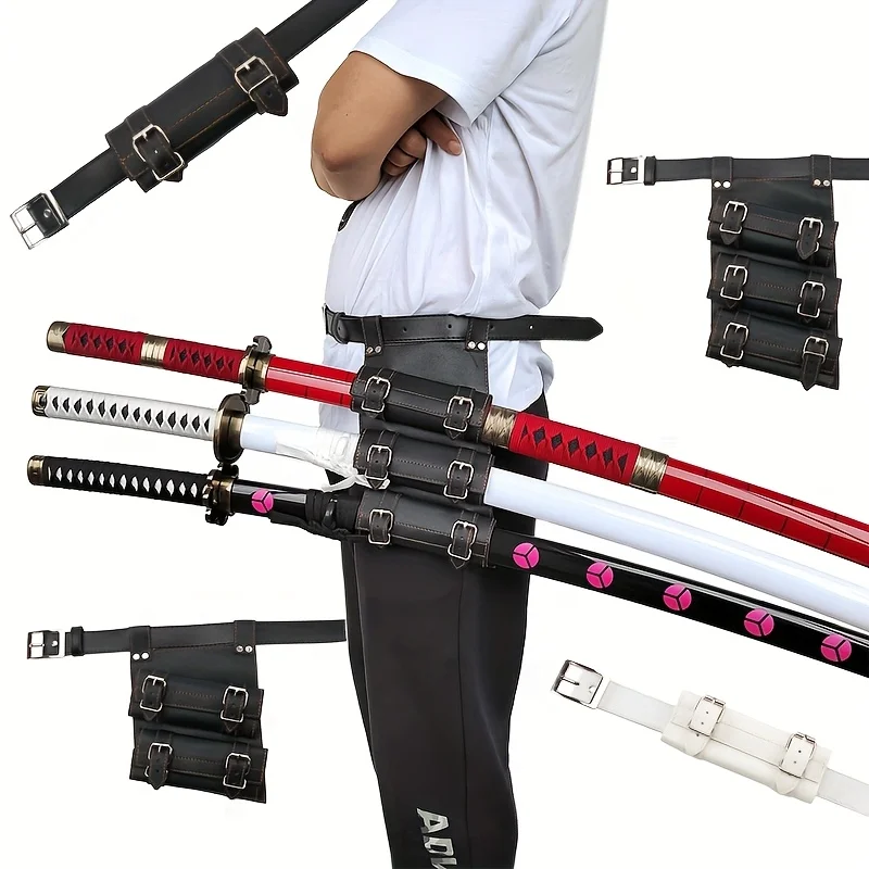 Sword Belt Holster Katana Anime Cosplay Prop Damascus Original Samurai Sabre Waist Real Full Size Japanese Katana Holder Gift