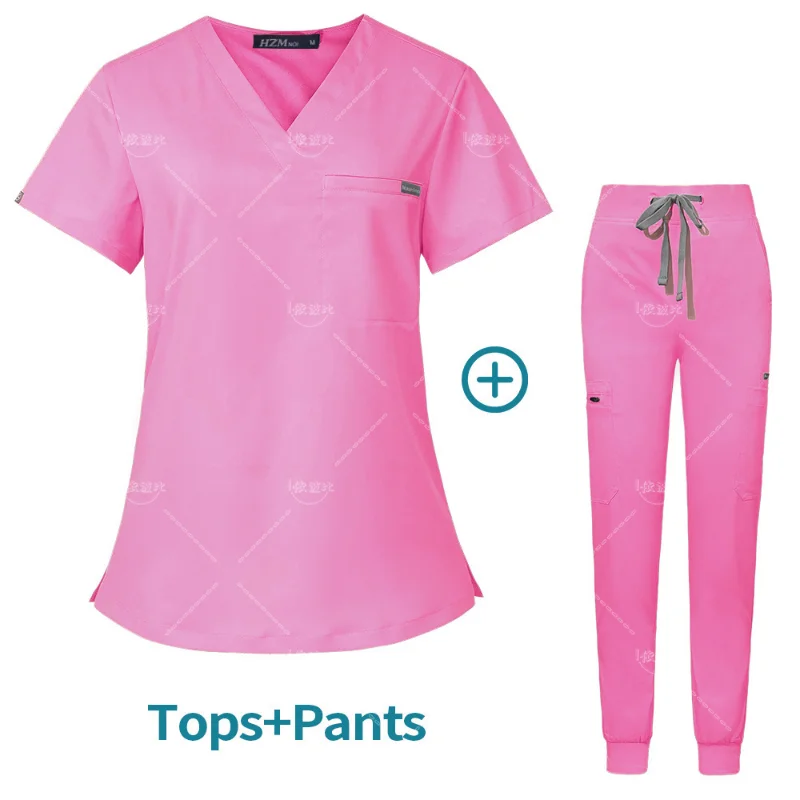 Wholesale Women Wear Scrub Suits Hospital Doctor Working Uniform Medical Surgical Multicolor Unisex Uniform Nurse Accessories