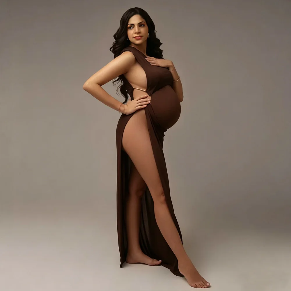tenue-de-photographie-de-grossesse-robe-asymetrique-a-une-epaule-sans-manches-avec-fente-laterale-robe-de-photographie-pour-femmes-vetements-de-studio-photo