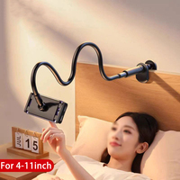 Phone Clip on Stand Holder with Grip Flexible Long Arm Gooseneck Tablet Lazy Bracket Bed Mount Clamp for iPad iPhone Accessories