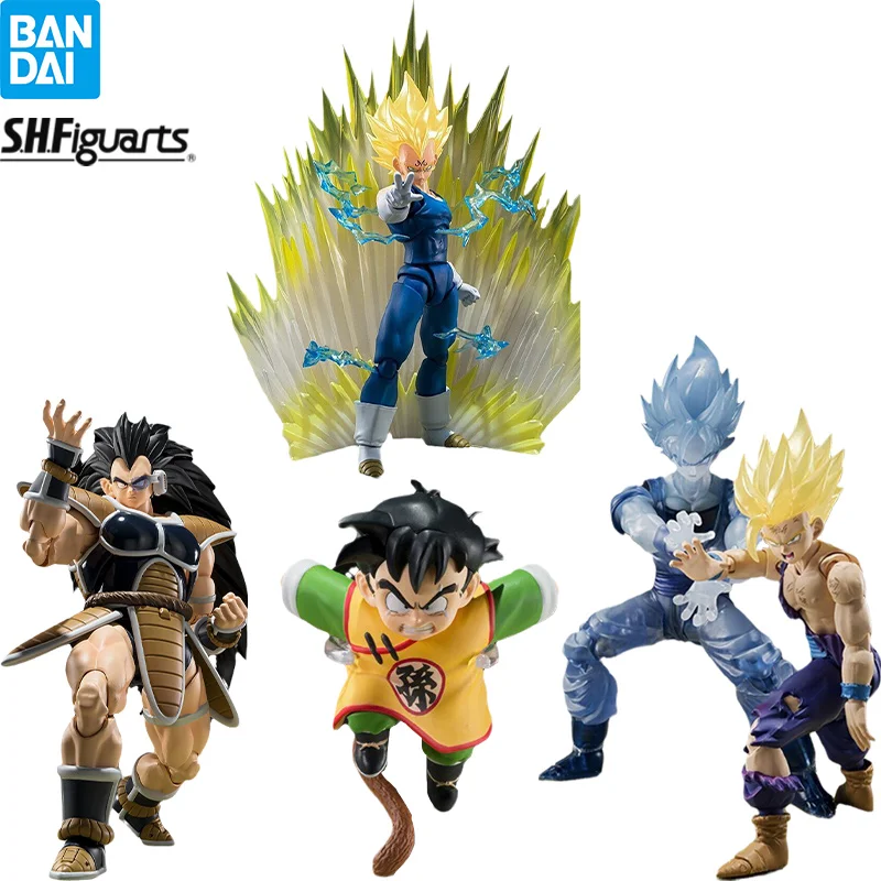 Bandai 2023 SDCC Dragon Ball Z S.H. Figuarts Majin Vegeta SSJ Gohan Goku Raditz Anime Figure Action Figurals Brinqued Toys Gift