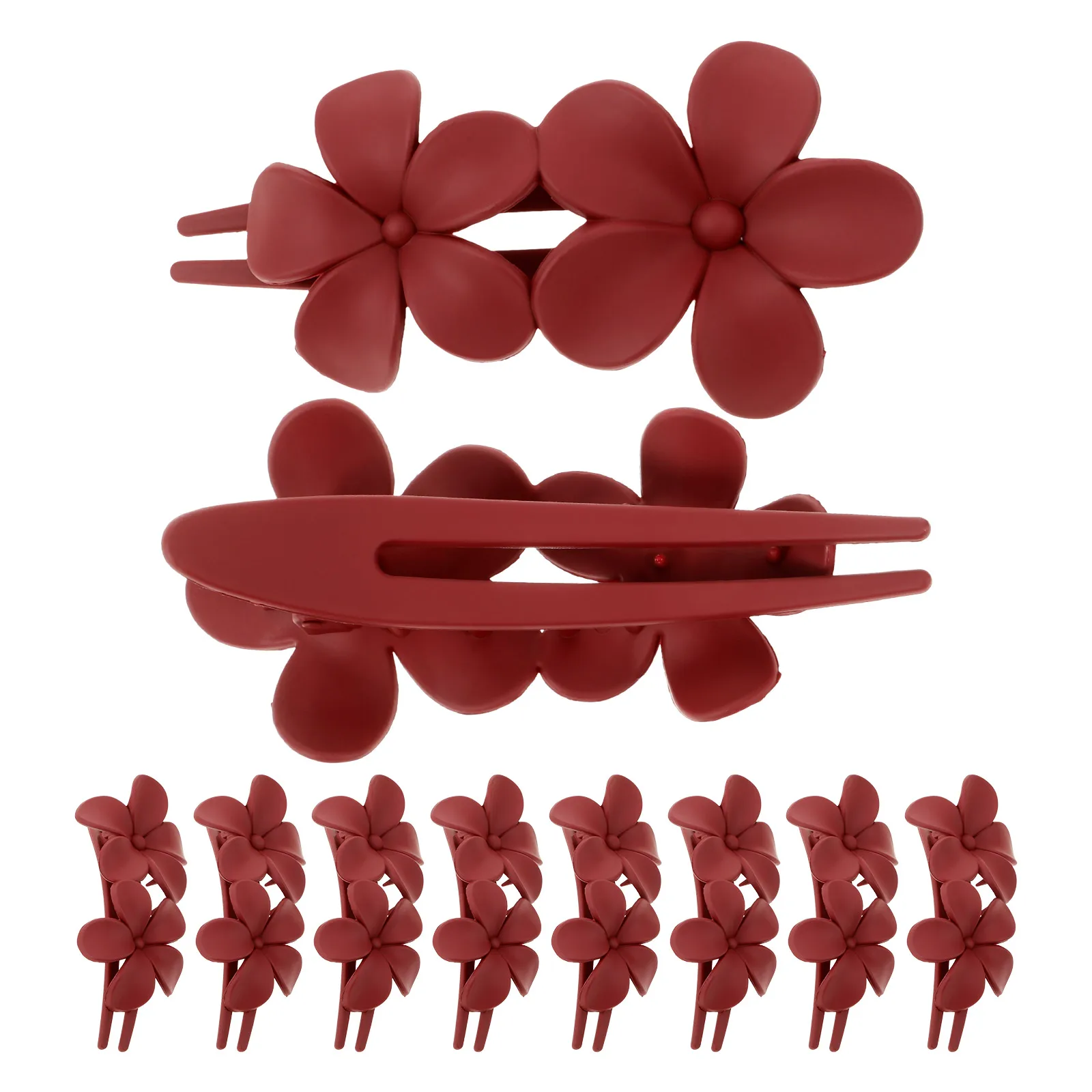 

10 Pcs For Red Duckbill Clips Alligator Accessories for Women Styling Fine Flower Hair Clips For Women Hair Barrettes