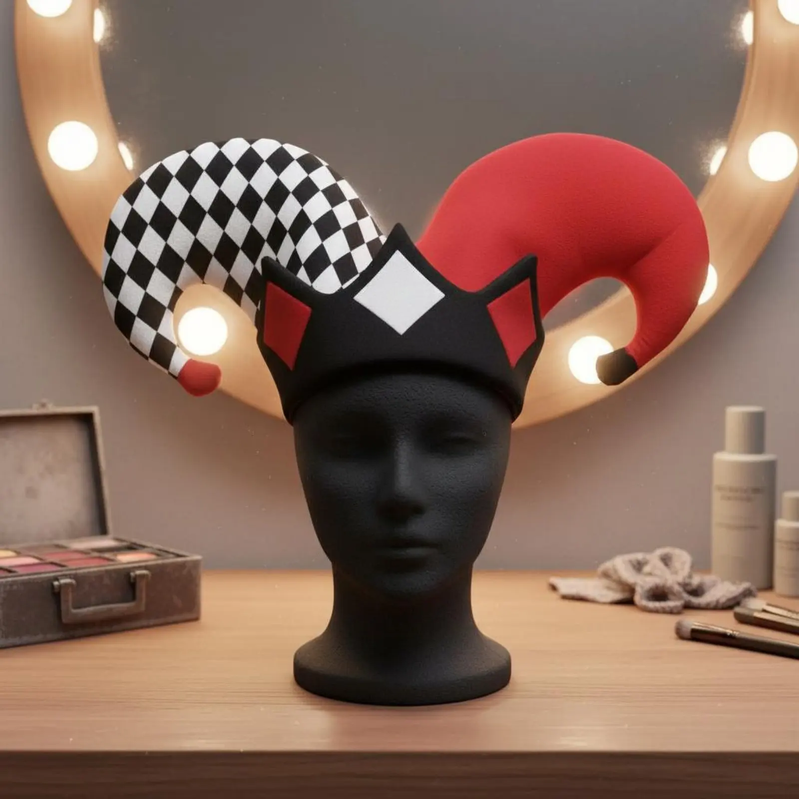 Sombrero de payaso con puntos, gorro de arlequín, gorra de payaso de la corte, regalo divertido, accesorio para fiestas, cómodo