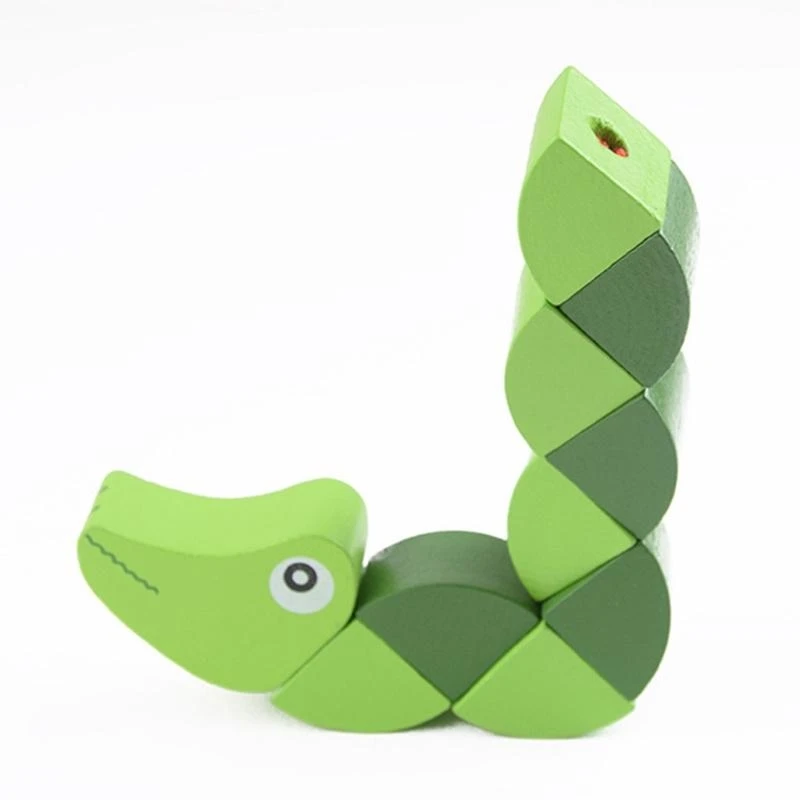 Q0KB Interactief speelgoed Wooden Blok Veiligheid Kleur Geschilderd Blokontwikkelingsspeelgoed Gift