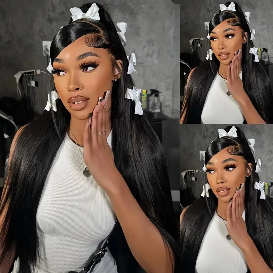 Bone Straight Glueless Wigs Human Hair 13X6 Hd Lace Front Wigs 13X4 Lace Frontal Wig 4x4 5x5 Ready To Wear Brazilian For Women image 4
