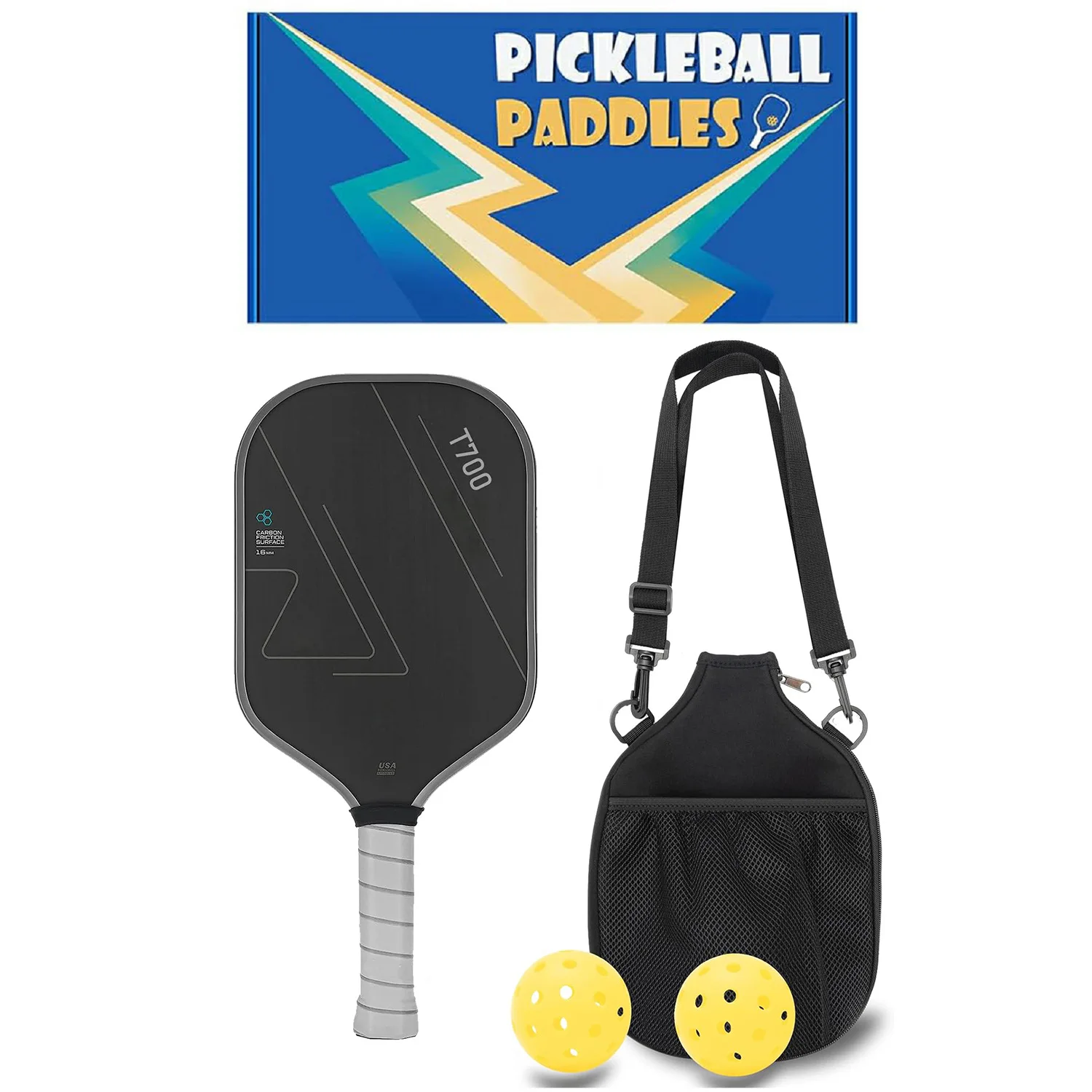 Pickleball Paddle For  2024 New Graphite Textured Matte T700 Heat-Pressed Sports Pickleball Paddle High Quality