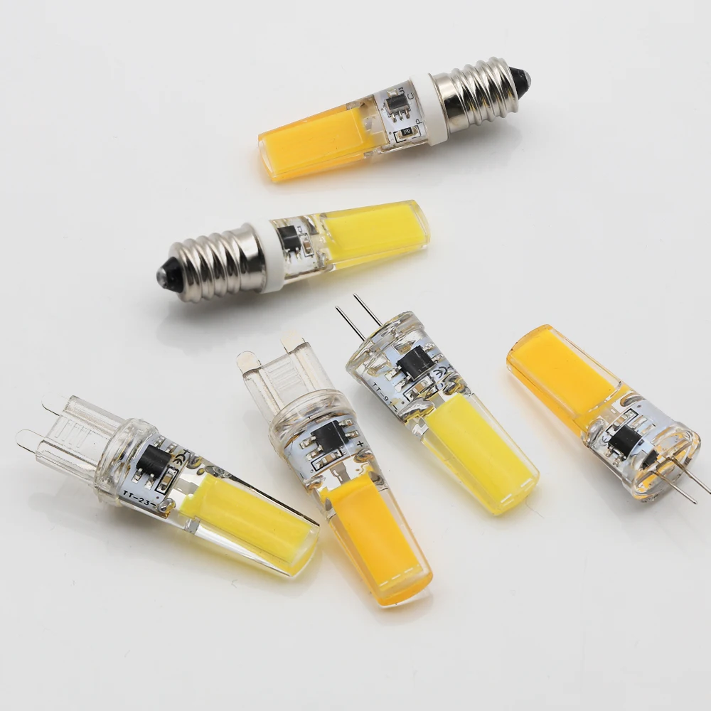 G4 LED COB Lamp E14 G9 12V 220V Dimmable 6W 9W COB LED Bulb Lampada LED Lighting Replace Halogen Spotlight Chandelier LED Lamp