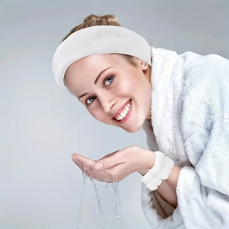 vvocci For Women Girls Hair Headband Face Wash For Washing Face Towel Wristbands Washband Scrunchies Headband Wrist Cuffs