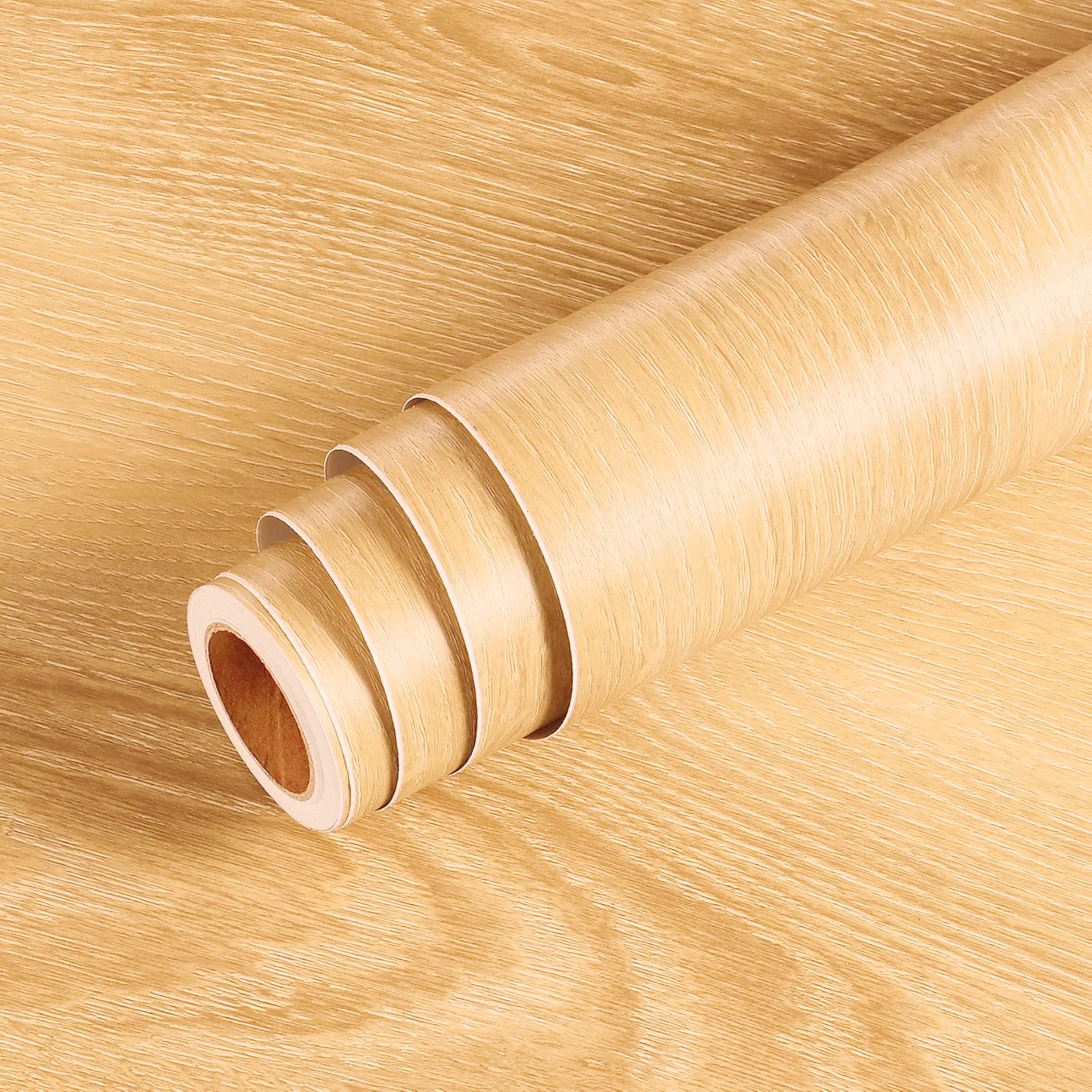 غلاف فينيل من خشب البلوط للأثاث مصنوع من الخشب الخفيف وبلاستيك خلفي لاصق لخزائن المطبخ وغطاء من الفينيل المقاوم للحرارة لسطح العمل #1