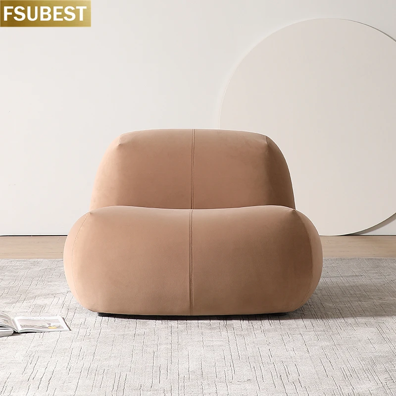 FSUBEST Apartment Single Sofa Chair Floor Couch  Chair Cadeira Chaises Silla Sillones Armchair Living Room Poltrone