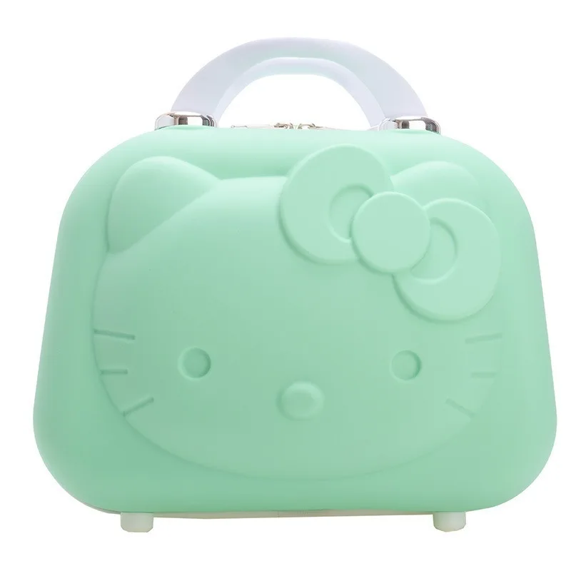 Miniso Anime Hello Kitty Cartoon 14 Inch Make-Up Case Cute Suitcase With Lock Children Small Travel Boarding Luggage Kid Gifts