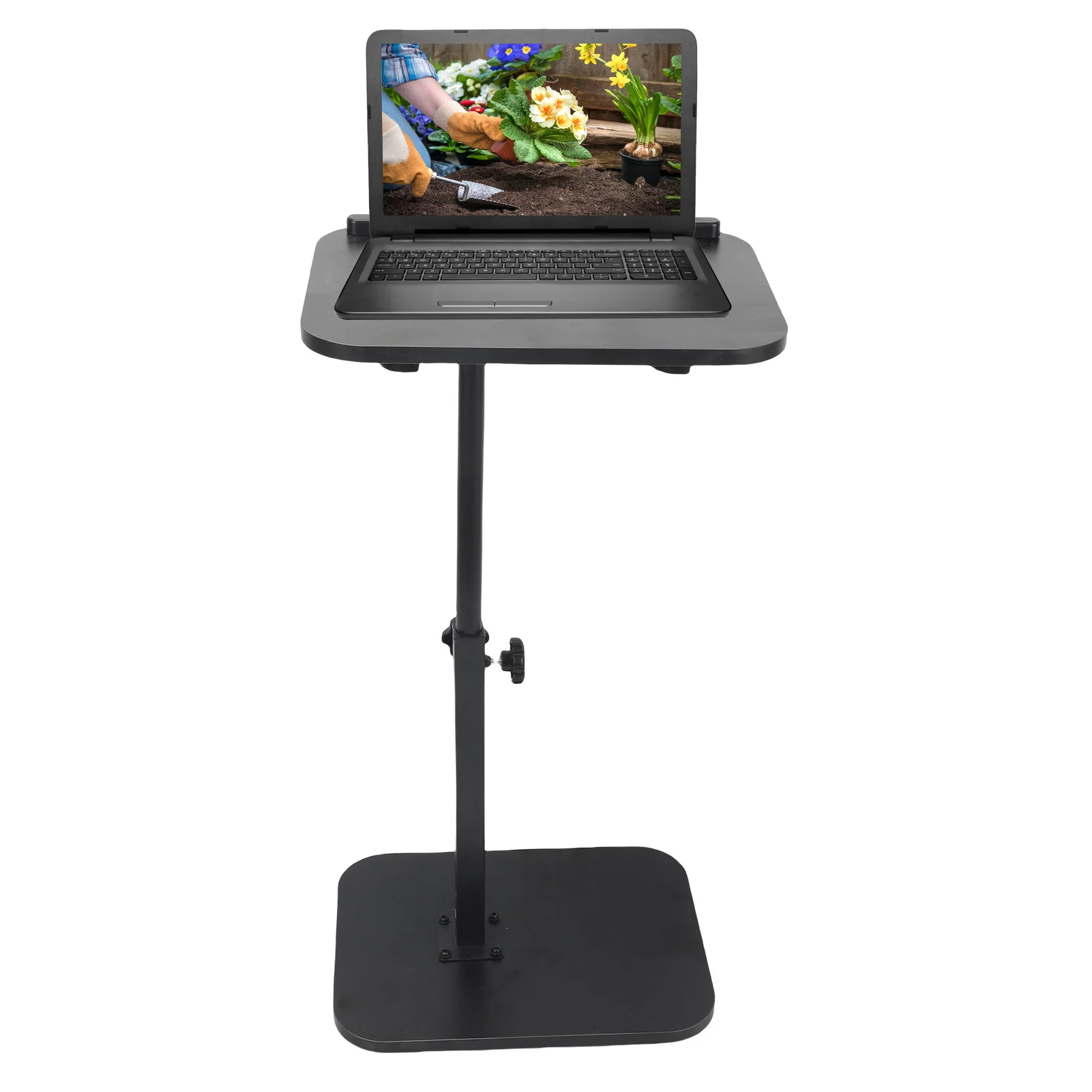 Escritorio para ordenador portátil, mesita de noche, escritorio para ordenador, mesa elevable móvil de madera maciza para ordenador portátil, 15mm de espesor con sujetalibros para dormitorio