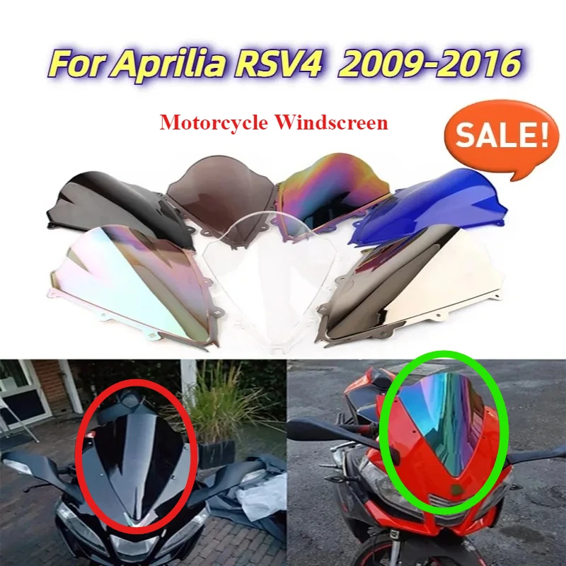 Motorcycle Windscreen Covers Screen Deflector Windshield For Aprilia RSV4 RSV4R 2009 2010 2011 2012 2013 2014 2015 2016