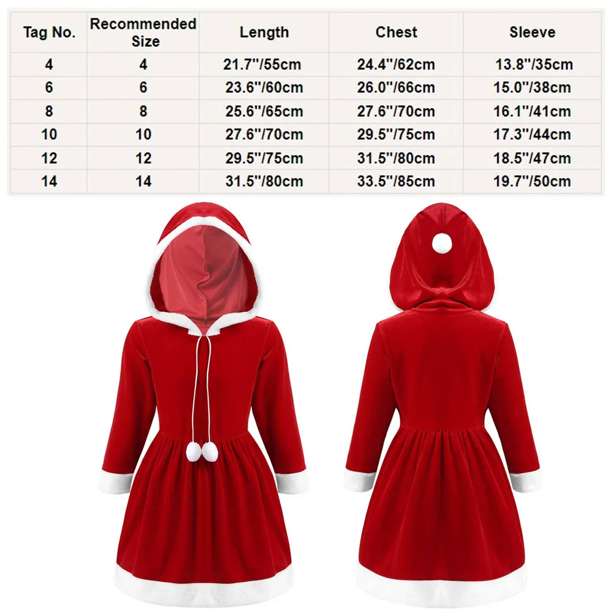 Kids Girls Christmas Dance Costume Faux Fur Trimming Velvet Santa Sweetie Cosplay Dress Xmas Party Figure Skating Twirling Dress