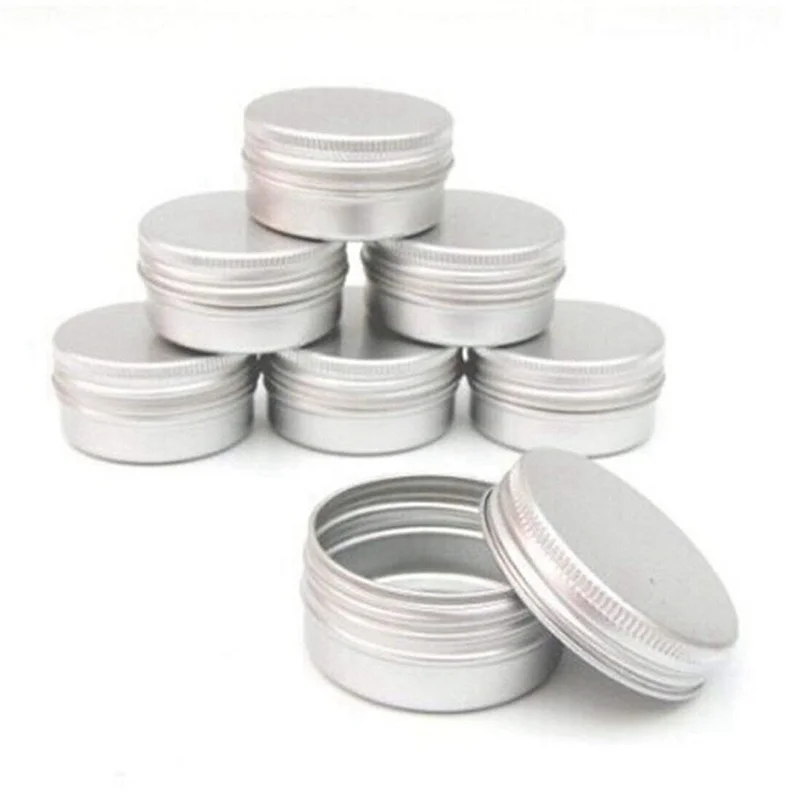 

ABWR-PACK Of 125 - 15Ml Aluminium Tin Large Make Up Candle Pots Capacity Empty Big Cosmetic/Candle/Hair Product/Sweet Tin Jar