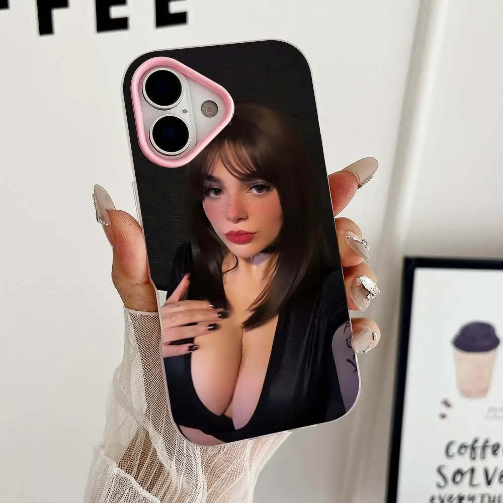 

Karely Ruiz Jelly Double layer Pink Mobile Phone Case for iPhone 17 16 15 14 13 12 11 Air Pro Max Plus Protective